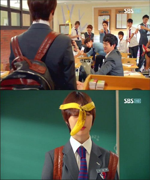 <em>韩版</em>《<em>花样少男少女</em>》雪莉遭扔香蕉 上演雪莉