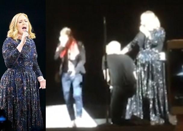 Adele演唱会见证同志粉丝求婚 自荐做代孕妈妈