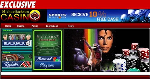 杰克逊形象遭赌博公司盗用 成网络赌场代言人