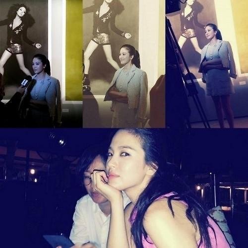 宋慧乔现身新加坡 穿乳白连衣裙变时尚女王