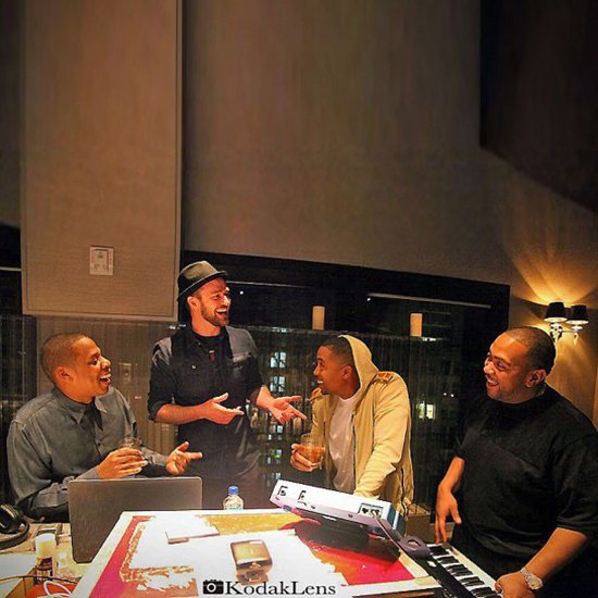 大贾斯汀与Jay-z合作照曝光 谈笑风生充满乐趣