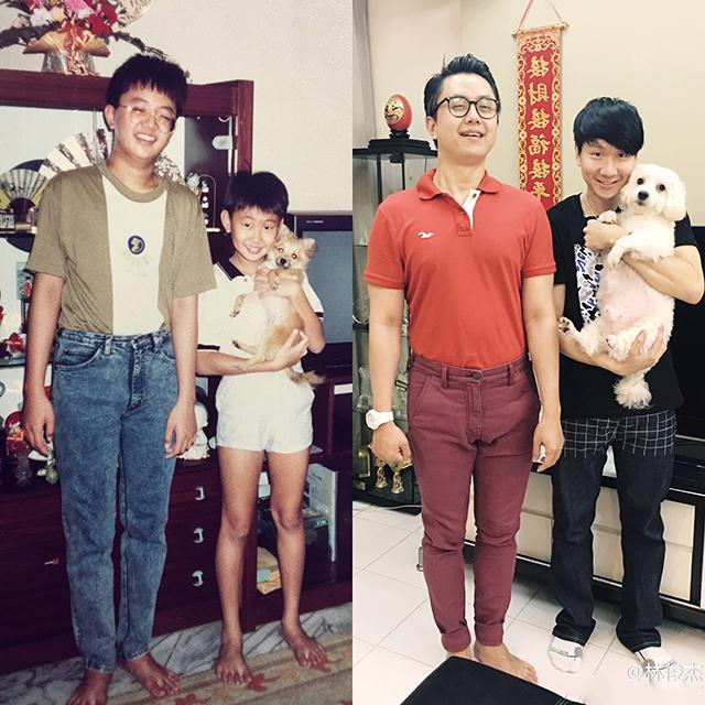 腾讯娱乐讯 2月9日,新加坡著名男歌手林俊杰晒出了一组跨越20多年的