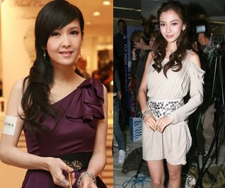周慧敏与Angela Baby同台 清纯盖过对方