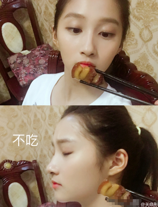 关晓彤微博截图   腾讯娱乐讯 8月7日晚,关晓彤在微博晒出两张照片