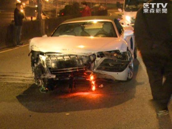 林志颖友人驾其百万跑车发生车祸 车毁人无伤