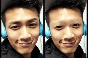 柯震东晒PS照神似伏地魔 一秒论证眉毛重要性