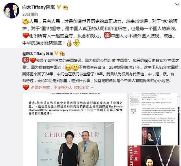 向太：我是名符其实的爱国婊砸，永远有爱国心