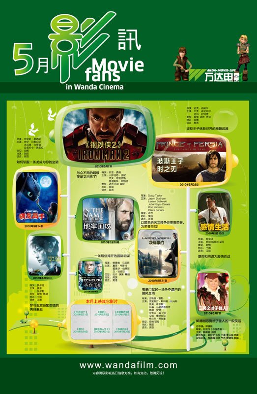 北京万达国际影城2010年5月排片表(图)