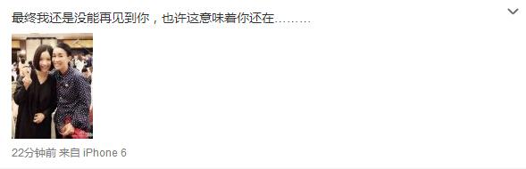 那英发文悼念姚贝娜去世:最终还是没能再见你