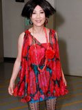 Liza hot red skirt shape