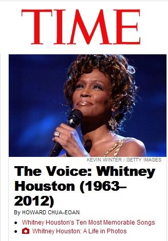 时代周刊：“美国第一嗓”惠特尼·休斯顿