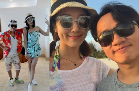  王祖蓝晒 浪漫 合影 示爱娇妻:因为 老婆  变得好强