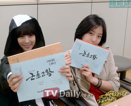 T-ara成员参演《近肖古王》 彩排台词略显紧张