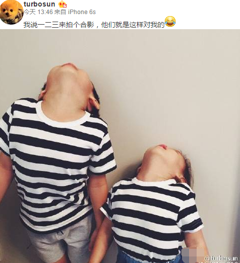 摘要]孙俪晒出等等与小花妹妹的合影,照片中,两个小家伙穿着一样的