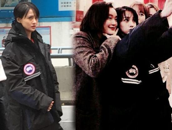 90秒知道 郑爽小井过冬只穿鹅牌羽绒服