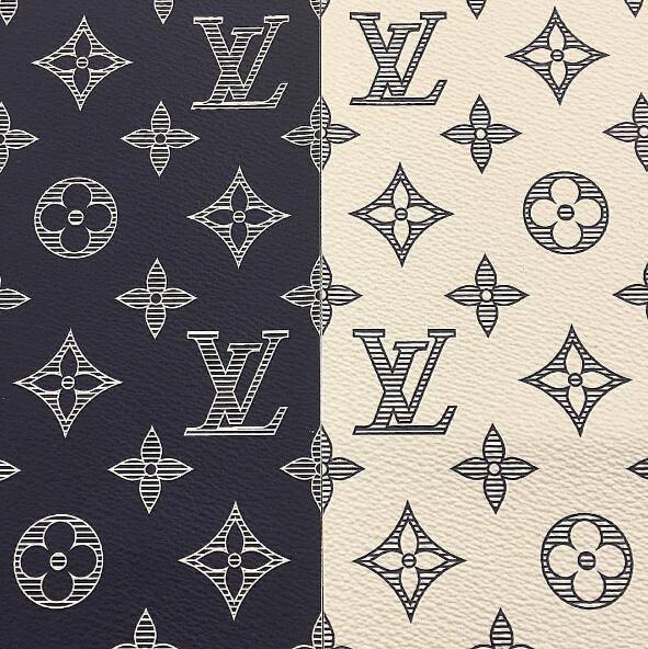 被用在2017春夏男装成衣和包包上的皮革monogram dune 图案