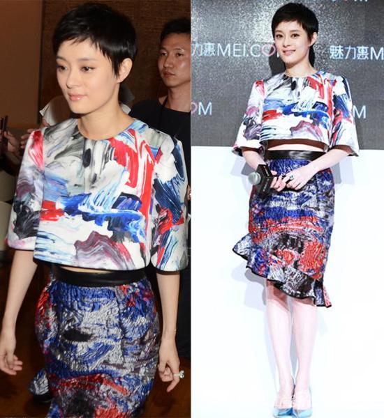 欧美街拍 最美不过油画印花裙