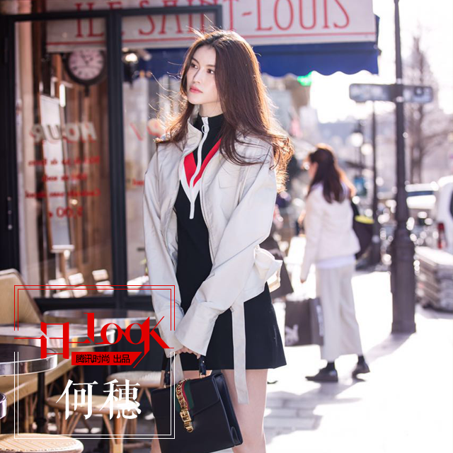 廓形风衣修身针织,何穗亲自示范霸气温柔范!