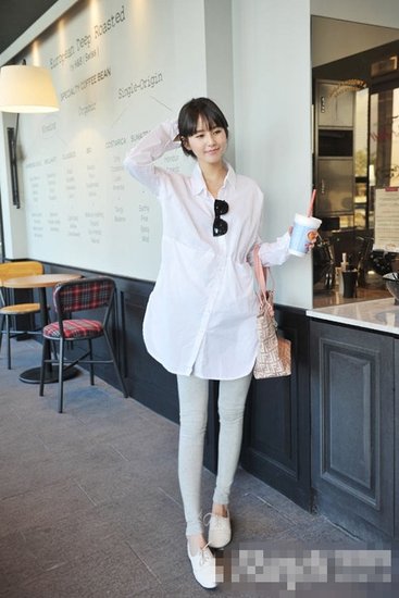 最IN衬衫裙 加根腰带秀蛮腰