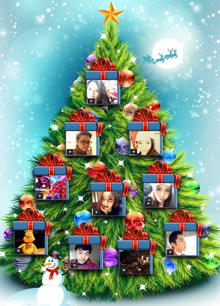 微视互动:和明星一起妆点圣诞树