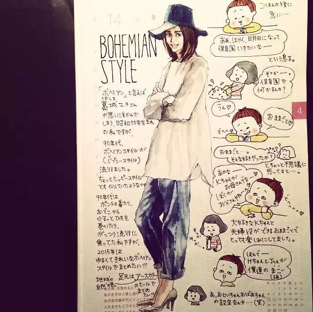 她把街拍画在手帐本上!日本插画师 Atsoko Kik