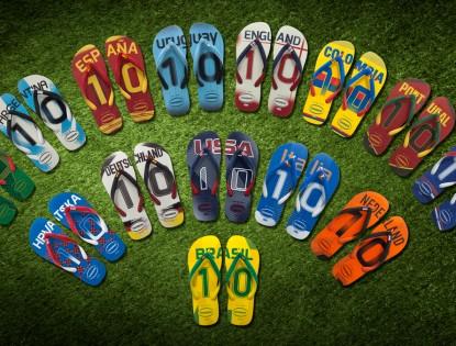 Havaianas推出的2014世界杯系列人字拖