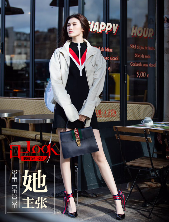 廓形风衣修身针织,何穗亲自示范霸气温柔范!