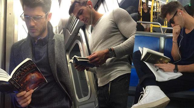 天了噜!挤在地铁里看书又颜高有品的鲜肉赶快嫁了吧!
