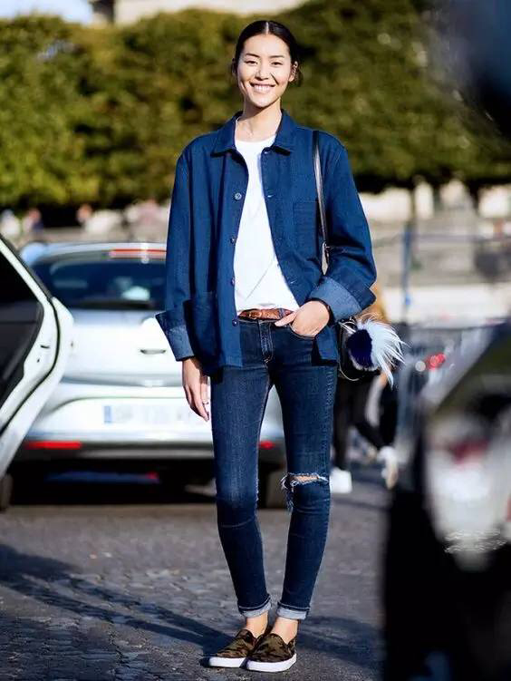 我对唐嫣这双懒人鞋评价就一个字:美爆了