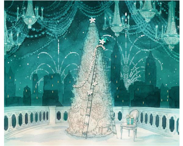 蒂芙尼的蓝色梦幻圣诞 传奇之蓝漫舞圣诞橱窗，呈现假日奇幻盛宴