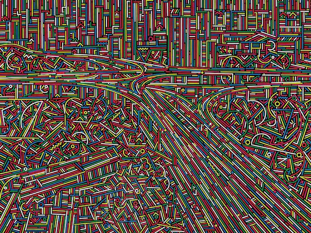 挑战你的密集恐惧症 抽象色块中的城市脉络_时尚_腾讯网