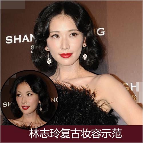 但是由于是在舞厅工作,装扮也配合了整个舞厅的复古风格,妆容浓艳