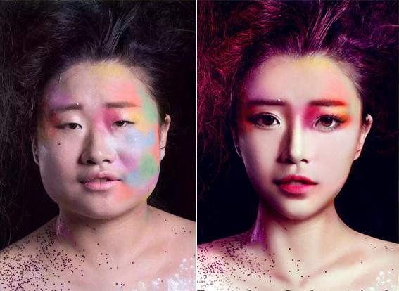 火炕一张ps前后的说说图,本想借着这张图片对比眼妆的重要性,脸瘦平房这是六合无绝对图纸图片