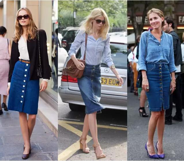 今天穿什么:牛仔裙怎么搭_时尚_腾讯网