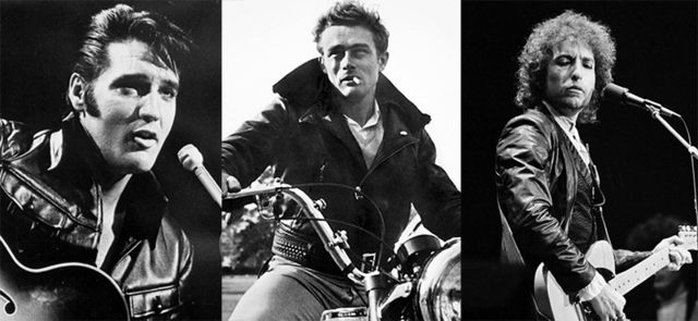 elvis presley,james dean,bob dylan
