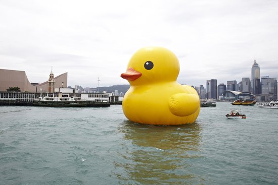 巨型橡皮鸭进攻香港岛