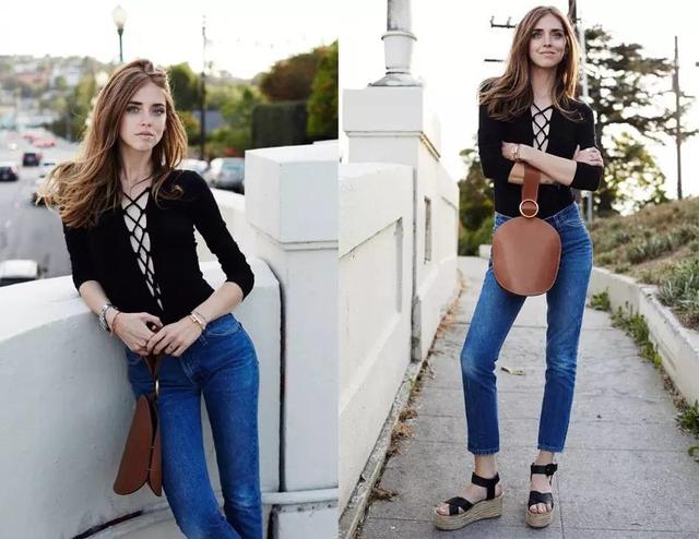 可不止绑带鞋流行 明星博主都穿起绑带衬衣