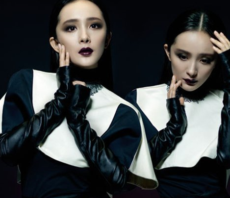 杨幂做叛逆新娘 另类哥特妆暗黑公主