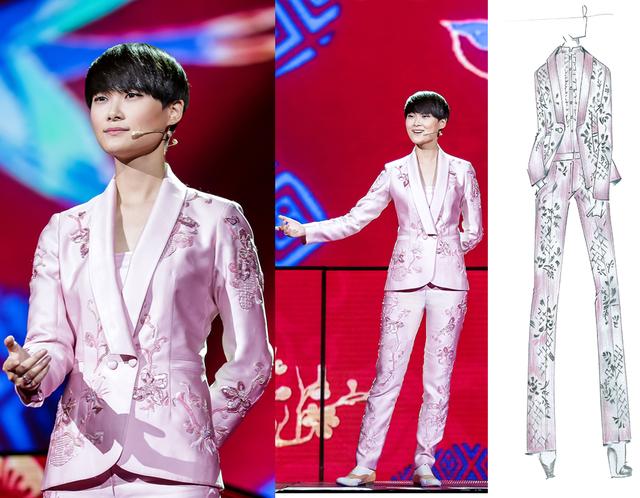 2015春晚爆款来咯!那英波点套装李宇春定制蜀绣优雅碰撞