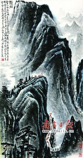 李可染创作的国画《长征》,其成交价为1.075亿元.新华社发