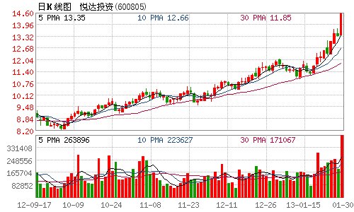 悦达投资股价创15个月新高 主力资金9天净流入