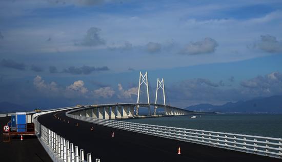 2017年6月8日，世界上最長的跨海大橋-港珠澳大橋全線貫通在即。圖片來源：視覺中國