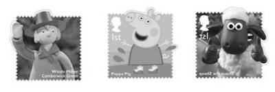 英国皇家邮政推动画主题邮票 收录12个经典形象