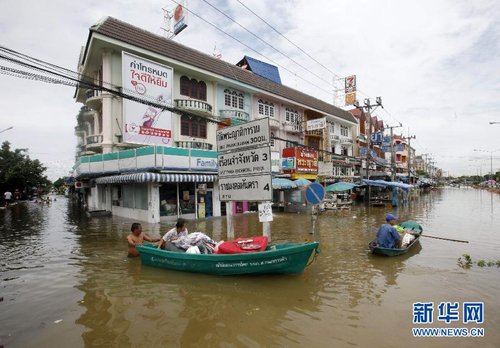 泰国洪灾损失严重(高清)