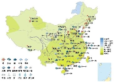 全国部分城市今日天气