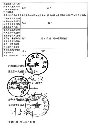 重庆三峡水利电力(集团)股份有限公司简式权益
