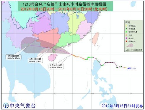 16日台风启德最新消息盘点(最新路径图)