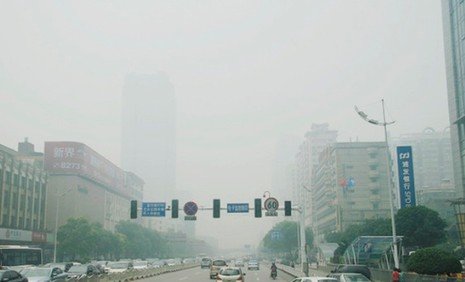 长沙出现雾霾天气 污染水平逼近历史峰值(组图