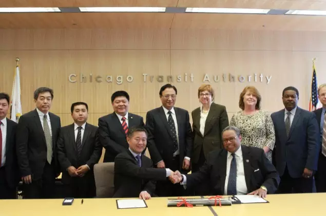 中国中车获芝加哥地铁项目在美国正式签约