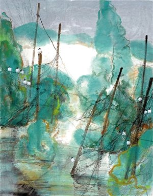 马顺先率众弟子 美术馆展示作品